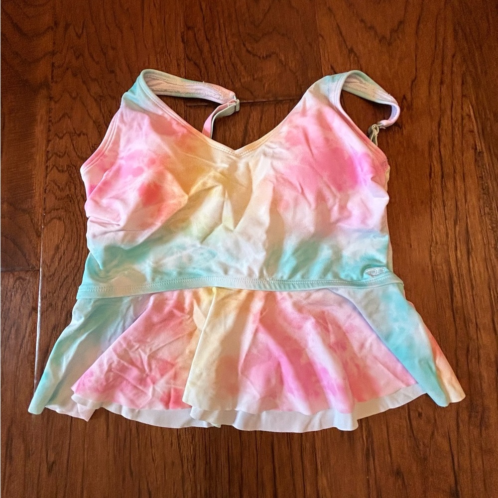 EUC Ruffle Butts Tie-Dye Peplum Tankini Size M